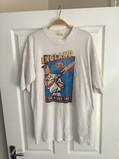 England The Ashes 1993 Tetley Bitter vintage graphic single stitch T-shirt Large