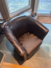 leather tub chair