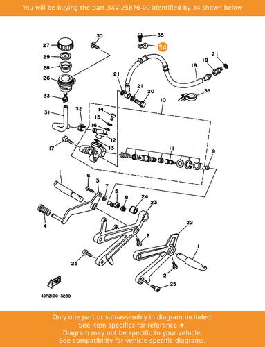 Yamaha holder brake hose - yamaha, holder,