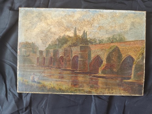 Antique british oil painting - oil,
