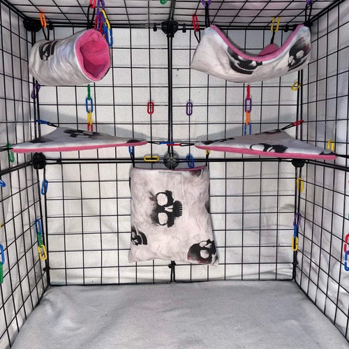 5pc sugar glider fleece cage - sugar,