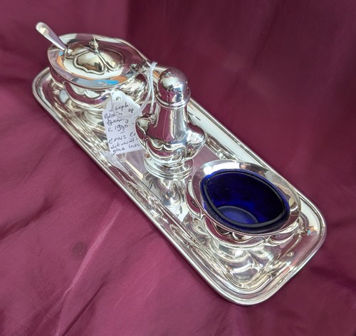 Silver plated cruet set - silver-plated, by