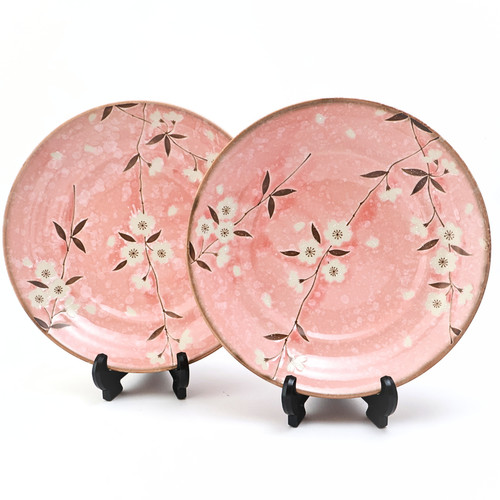Japanese pink ceramic dinner - japanese,