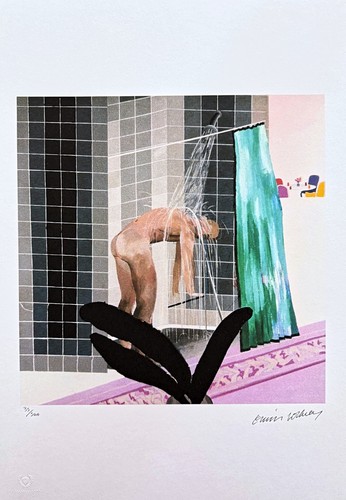 David hockney man in - hockney, shower