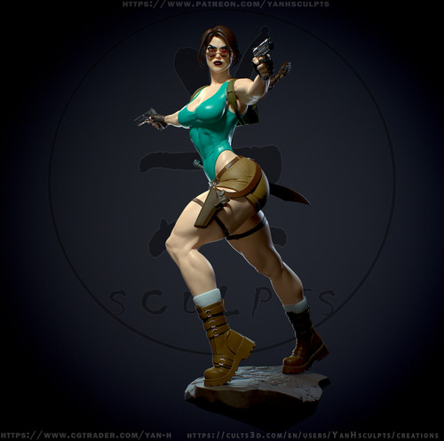 Lara croft figure - croft, /