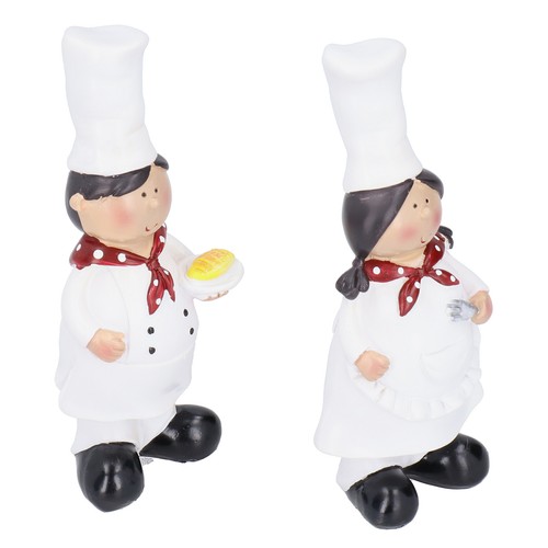 Resin couple chef figurine - resin,