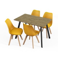 110cm Dining Table & 4 Pcs