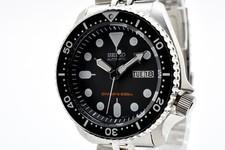 ▶️Vintage [NEAR MINT] SEIKO 7S26-0020 SKX007 Black Automatic Men's DIVER'S Watch