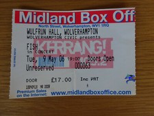 FISH TICKET STUB WULFRUN HALL