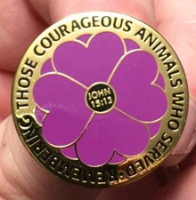 PURPLE EMPIRE POPPY BADGE UK