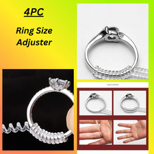 4pcs Ring Size Adjuster Invisible Resizer Reducer Silicone width