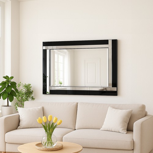 Mirror large black - black, frame
