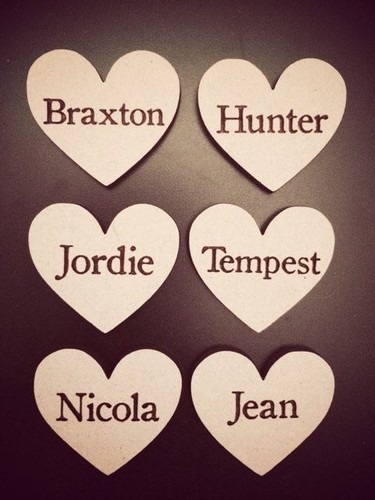 Wooden personalised hearts - hearts,