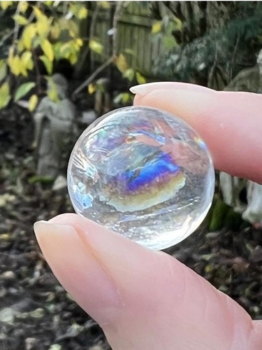 Clear rainbow quartz - quartz, ball