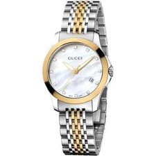 Gucci G-Timeless Ladies Mother of Pearl Two-Tone Watch YA126513