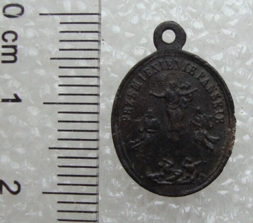 Antique catholic medallion - antique,