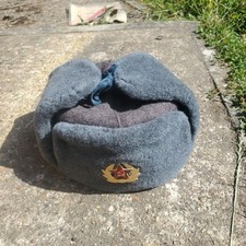 original soviet ushanka fur hat . size 58cm Large . Rare size . good condition.