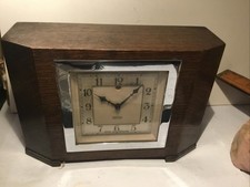 vintage smiths electric mantle clock Possibly From Art Deco 1920-40s 8" Long 