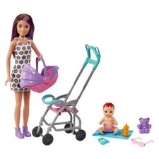 Barbie Skipper Babysitters INC Stroller Playset (GXT34)	