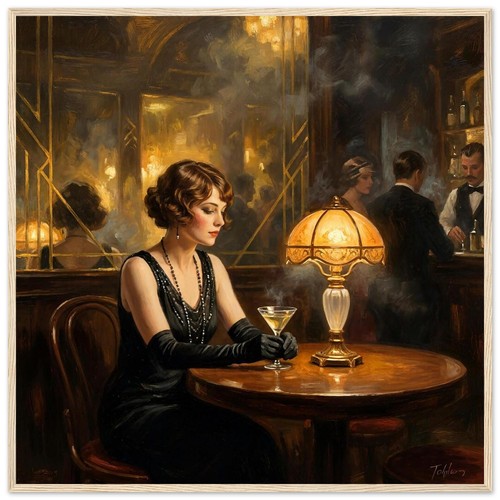 Art deco gatsby print lady - deco,