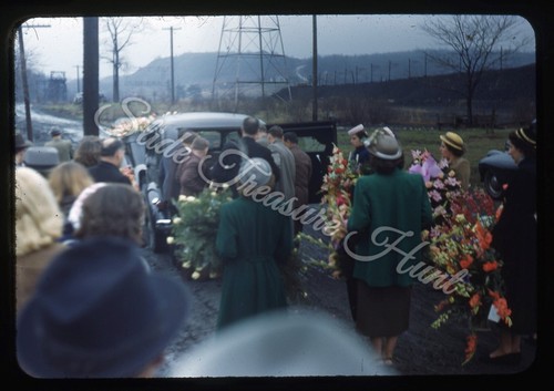 Funeral hearse car women - funeral,