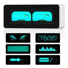 AK25664 OLED Music Spectrum Analyzer Sound Level Indicator VU Meter Table Clock