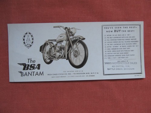 1955 bsa bantam - motorcycle,