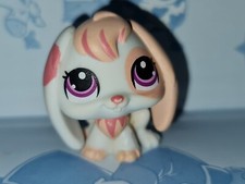 Littlest Pet Shop #1304 Rabbit Lop Ear Bunny 2006 White Pink Eyes LPS