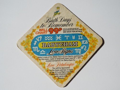 Beer coaster mat babycham - coaster,
