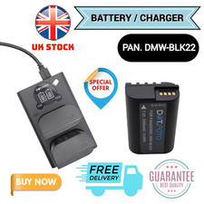 DMW-BLK22 Battery or Charger for Panasonic Lumix DC-S5 S5II S5IIX G9II GH5II GH6