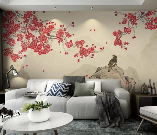 Red flower branch r1494 - red,