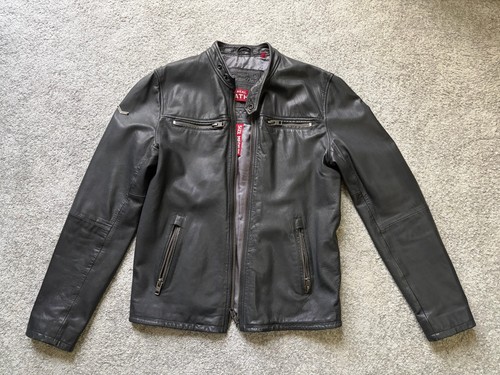 Superdry men leather biker - superdry, men's