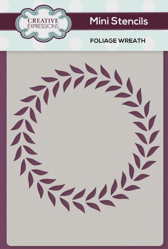 Foliage wreath mini stencil - foliage,
