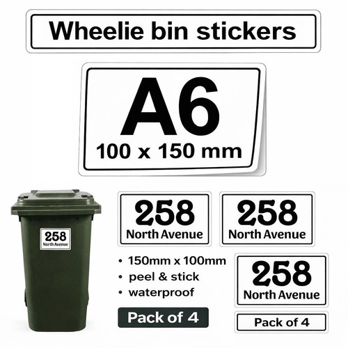 Personalised wheelie bin - x,
