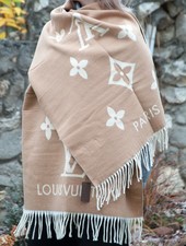 Luxurious Reversible Louis Vuitton PARIS Scarf Shawl wrap stole LV, gift for her