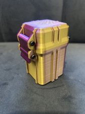 Luxury Bacteriostatic Water Storage Box Gold & Purple Secure Vial Case