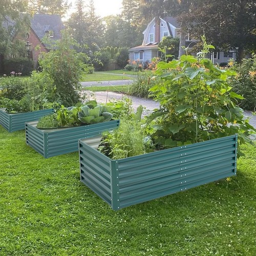 Metal planter garden raised - garden,