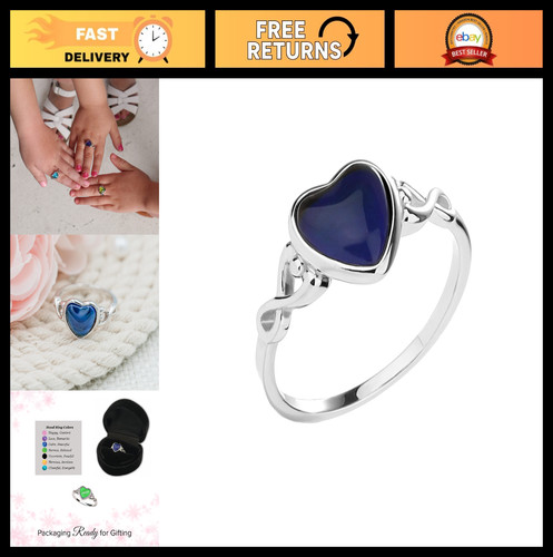 Sterling silver mood ring - silver,