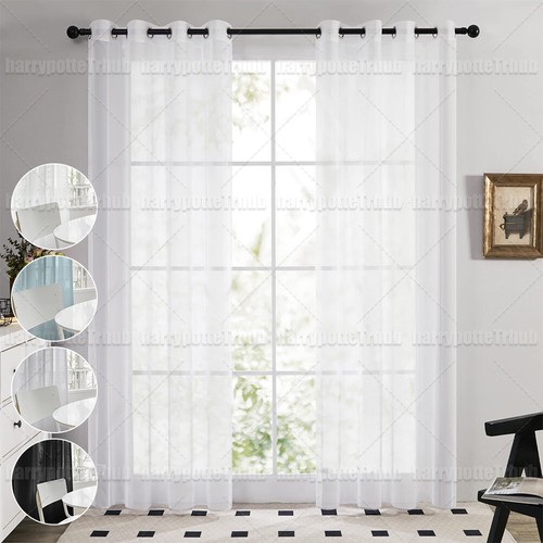 Pair panels voile curtains - pair,