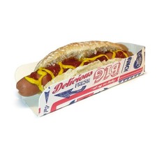 HOT DOG Holder Tray Disposable Takeaway Sleeve BBQ Fast Food Party Packaging Box