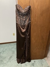 Mori Lee Brown Bridesmaid Prom Dress Gown Size 17/18