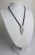 Sun SURFBOARD Pewter Necklace Surfer
