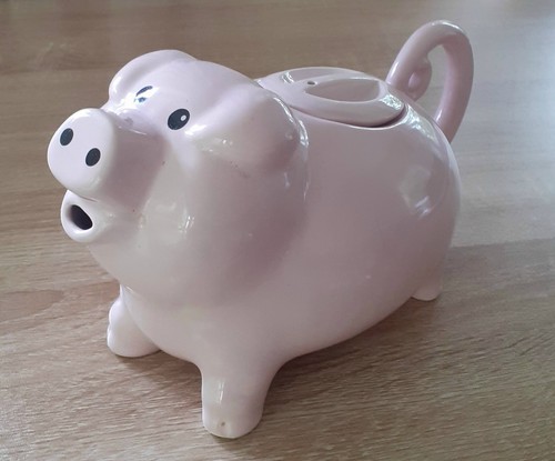 Vintage pink porcelain teapot - vintage,