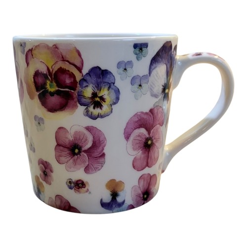 Fine bone china - bone, pansies