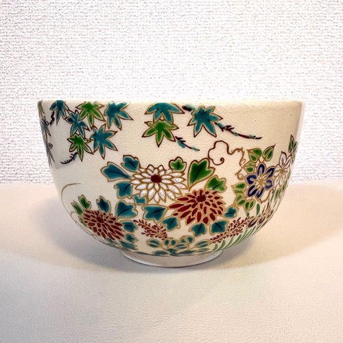 Japanese matcha bowl - matcha, autumn