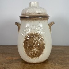 West Germany Rumtopf Scheurich Jar 801-28 Vintage Ceramic Lid Cookie Storage