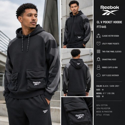 Reebok pocket men s black - reebok, cl