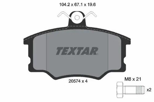 Brake pads 2057402 textar - pads,