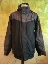 Peter Storm black grey 100% polyamide waterproof Jacket. UK men's size Large