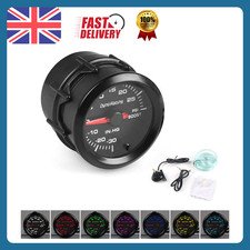 2'' 52mm Car Pointer LED Psi Turbo Boost Gauge Pressure Meter Universal  7 Color